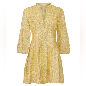 Derek Lam 10 Crosby x RTR Paisley Floral Dress size 48 XL Yellow Pink